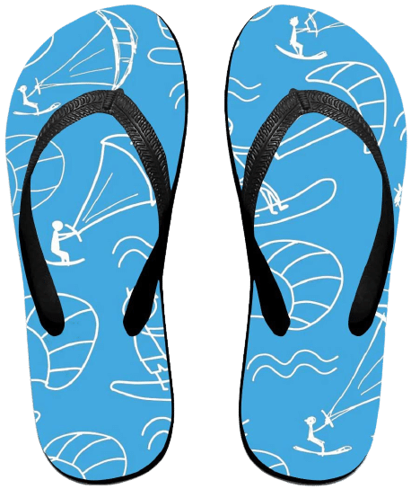 Claquettes en motif Kitesurf